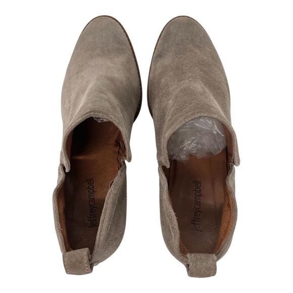 Jeffrey Campbell Rosalee Taupe Gray Suede Leather Ankle Booties Women’s 9.5 - Picture 7 of 13